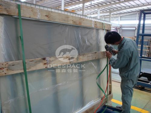光伏玻璃、平板玻璃、玻璃瓶可以用PET塑钢带打包